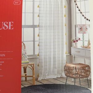 Two 54x84” Opalhouse Tassel Trim Curtain Panels